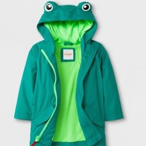 CAT & JACK “Froggy” raincoat like new condition